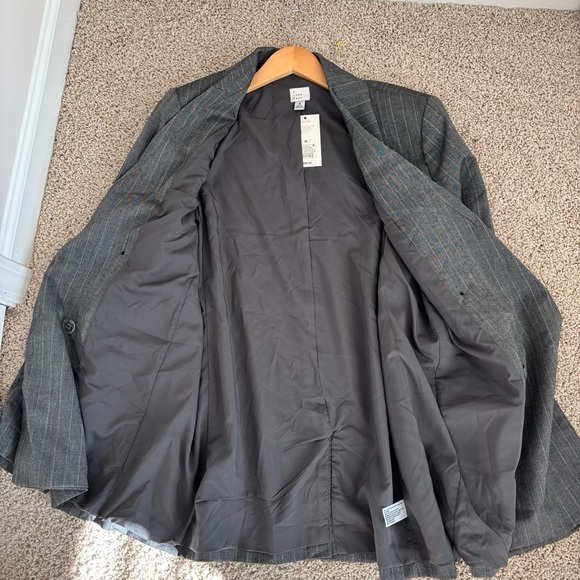 A New Day Women's Button Up Blazer Jacket, Gray Pinstripe, Medium NEW - Picture 5 of 8